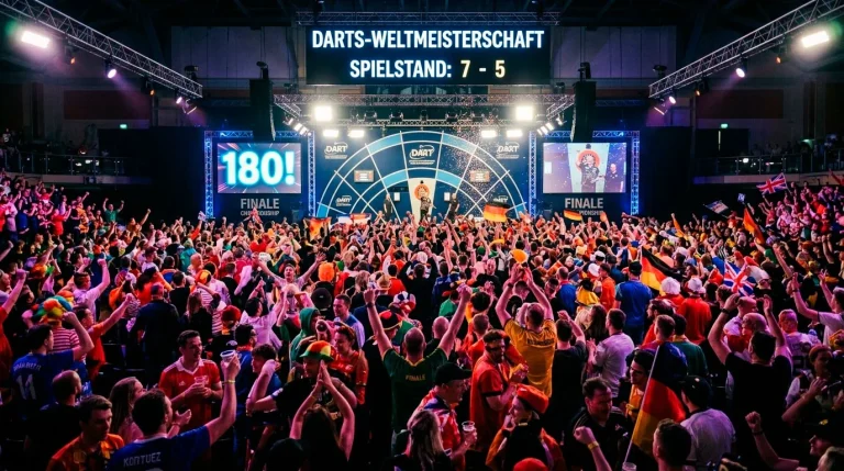 Begeistertes Publikum im Alexandra Palace bei der Darts WM