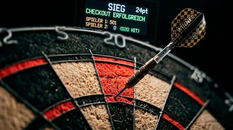 Dart im Doppelfeld bei einem Checkout-Wurf